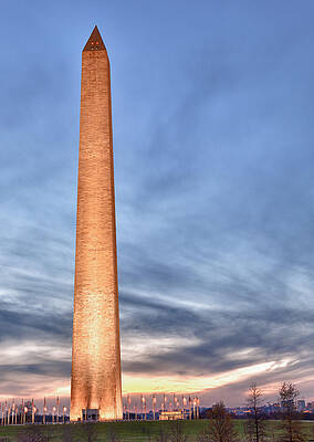 Wall Art - Photograph - Wide angle view of Washington Monument by Steven Heap