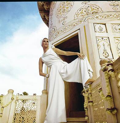 Wall Art - Photograph - Wilhelmina Wearing White Pajamas by Henry Clarke