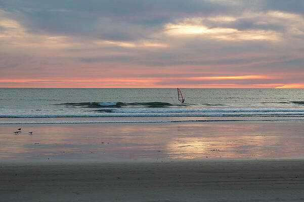 Wall Art - Photograph - Wind Surfer Gets In A Final Wave by Alexandra Simone