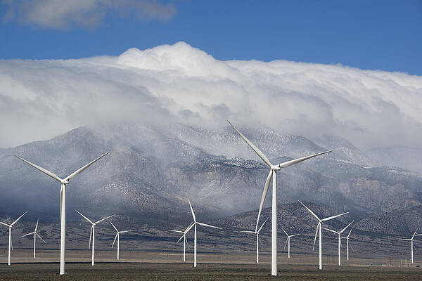 Wall Art - Photograph - Wind Turbines Schell Creek Range Nevada by Kevin Schafer