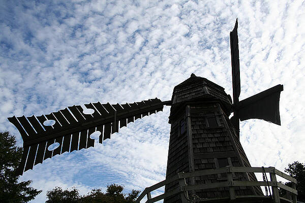 Wall Art - Photograph - Windmill on a Cloudy Day by William Selander