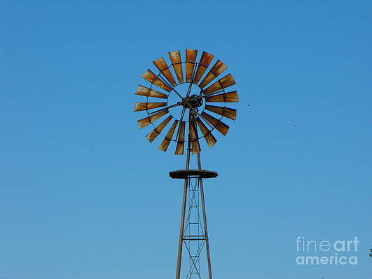 Windmill on Blue Sky by Erick Schmidt Windmill on Blue Sky by Erick Schmidt