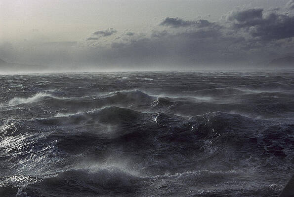 Wall Art - Photograph - Windstorm Over Ocean In Beagle Channel by Colin Monteath