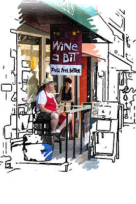 Wall Art - Painting - Wine a Bit by John Haldane