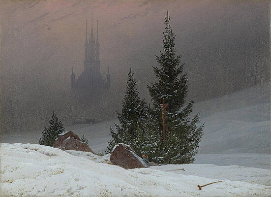Winter Landscape Print by Caspar David Friedrich
