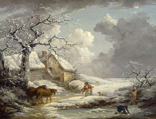 Winter Landscape Print by George Morland