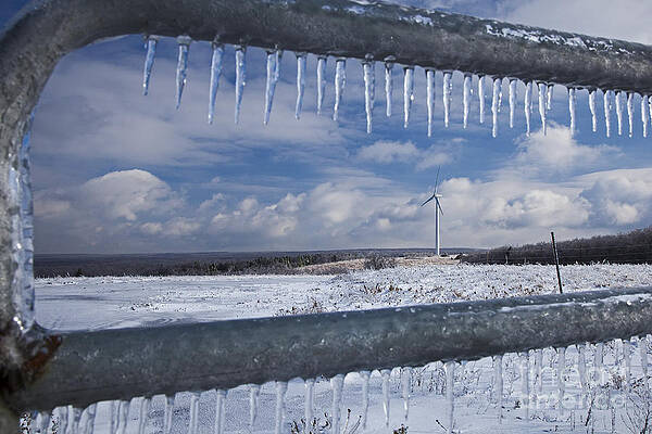 Wall Art - Photograph - Winter Wind Turbine by Jim West