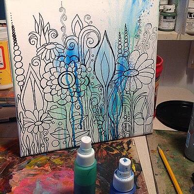 Wall Art - Photograph - Wip.... In The Beginning... #doodles by Robin Mead