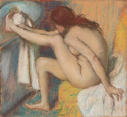 Woman Drying Her Foot Print by Edgar Degas