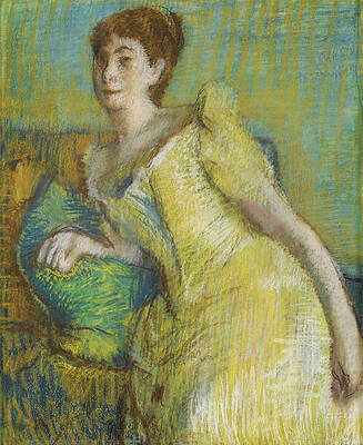 Woman in Yellow Print by Edgar Degas