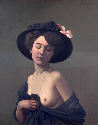 Woman with a Black Hat Print by Felix Vallotton