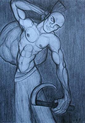 Worker of the field with sickle by Cindy MILLET Worker of the field with sickle by Cindy MILLET