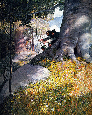 Wall Art - Painting - Robin Hood, 1917 by N C Wyeth