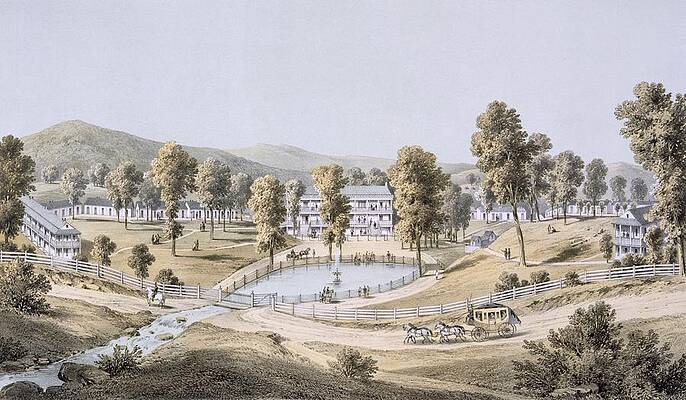 Wall Art - Drawing - Yellow Sulphur Springs, Montgomery by Edward Beyer