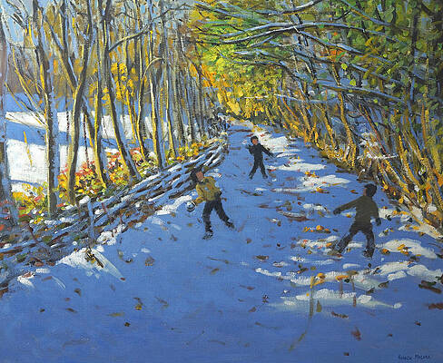 Wall Art - Painting - Yellow trees  Allestree Park by Andrew Macara