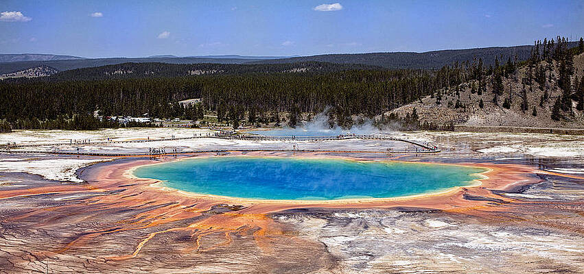 Nature Digital Art - Yellowstone Grand Prismatic Spring by Georgia Clare