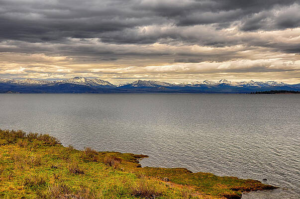 National Park Wall Art featuring the photograph Yellowstone Lake - Yellowstone National Park - Wyoming by Bruce Friedman