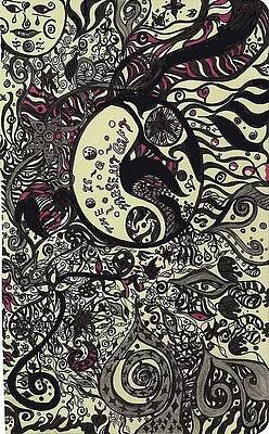 Wall Art - Drawing - Yin and Yang by Oriana Greene