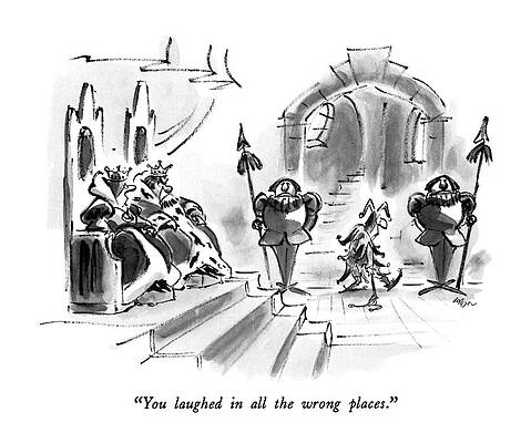 Wall Art - Drawing - You Laughed In All The Wrong Places by Lee Lorenz