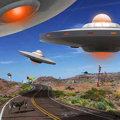 Wall Art - Photograph - You Never Know What You will See On Route 66 2 by Mike McGlothlen