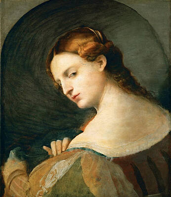 Young Woman in Profile Print by Palma Vecchio