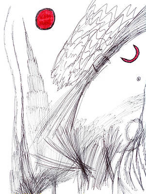 Wall Art - Drawing - A Midnight Afternoon by Matthew Guertin