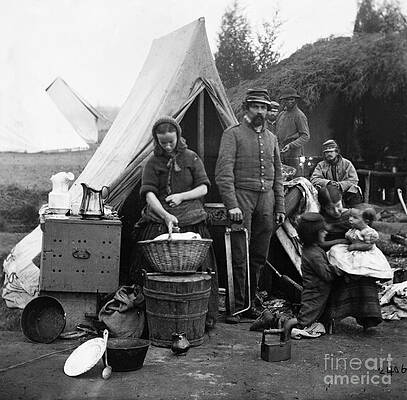 Wall Art - Photograph - Civil War: Camp Life, 1861 #1 by Granger