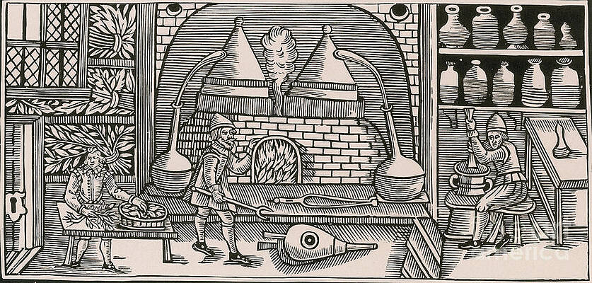Wall Art - Photograph - Distillation, Middle Ages #1 by Science Source