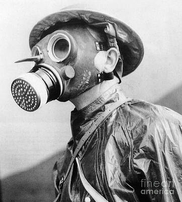 Wall Art - Photograph - Gas Masks #1 by Science Source
