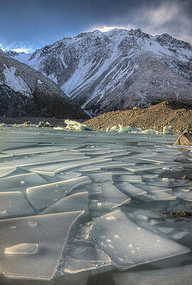 Wall Art - Photograph - Ice Floes In Lake Tasman Glacier #1 by Colin Monteath