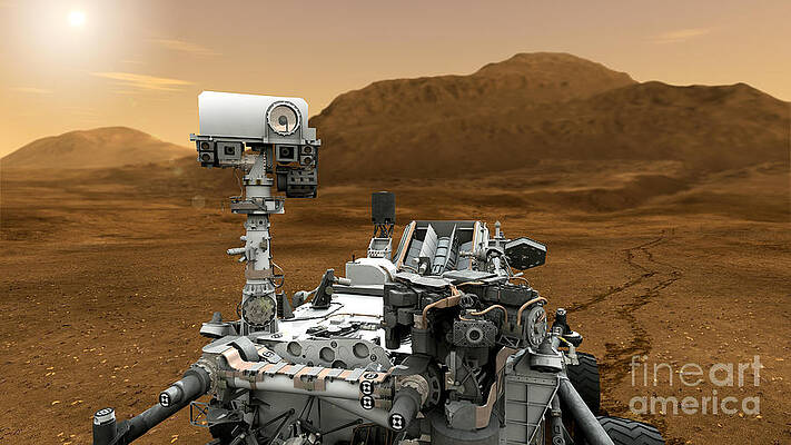 Wall Art - Photograph - Mars Rover Curiosity, Artists Rendering #1 by NASA/Science Source