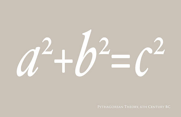 Wall Art - Digital Art - Pythagoras Maths Equation #1 by Michael Tompsett