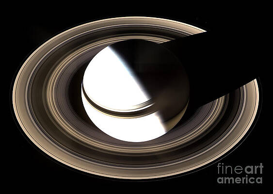 Wall Art - Photograph - Saturn And Its Rings #1 by Science Source