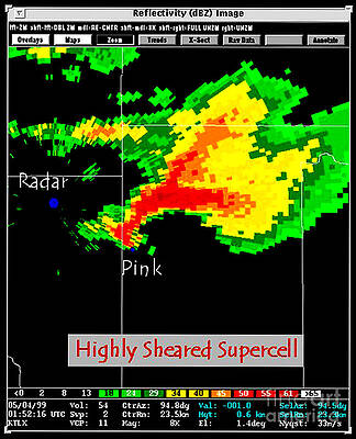Wall Art - Photograph - Supercell With Hook Echo, Radar #1 by Science Source