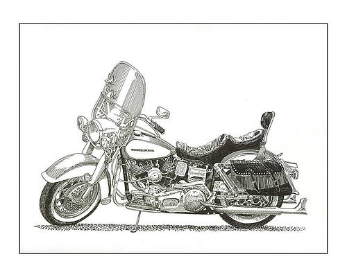 Harley Davidson drawing by john harding  ArtWantedcom