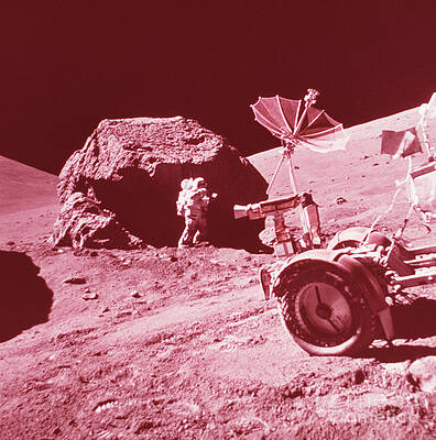 Wall Art - Photograph - Apollo 17 Moon Landing #3 by Science Source