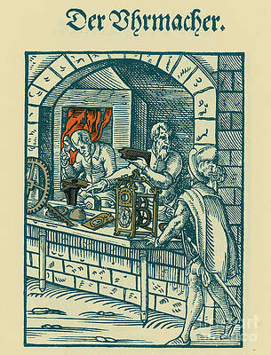 Wall Art - Photograph - Clockmaker, Medieval Tradesman #2 by Science Source