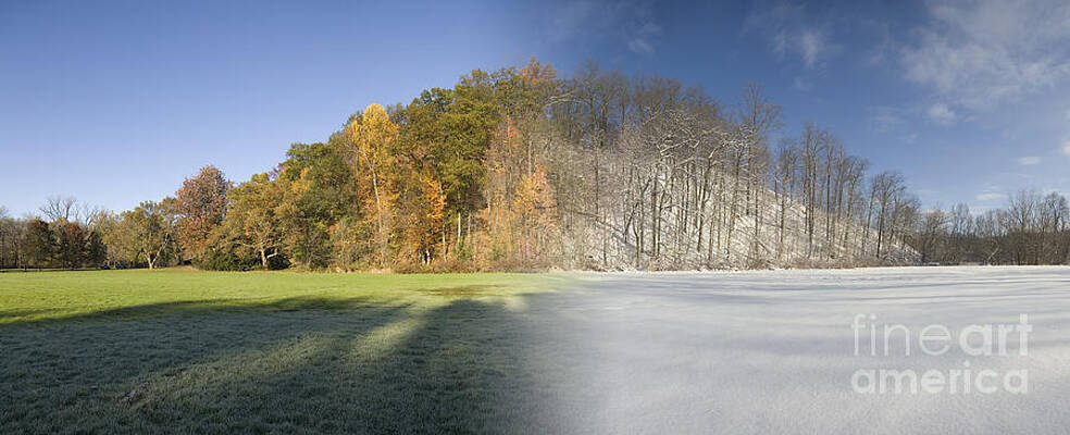 Wall Art - Photograph - Composite Of Fall And Winter #2 by Ted Kinsman