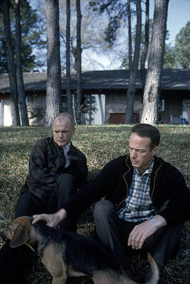 Wall Art - Photograph - Mercury Astronauts John Glenn And Scott #2 by Everett