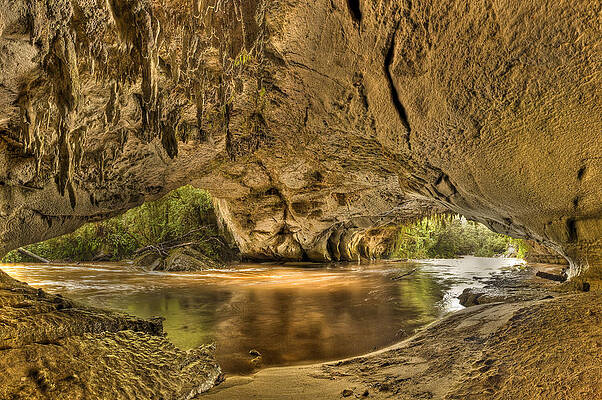 Wall Art - Photograph - Moria Gate Arch And Oparara River #2 by Colin Monteath
