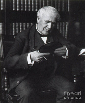Wall Art - Photograph - Thomas Edison, American Inventor #2 by Science Source