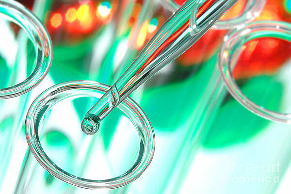 Wall Art - Photograph - Laboratory Test Tubes in Science Research Lab #20 by Science Research Lab