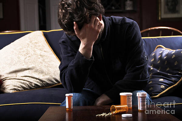 Wall Art - Photograph - Depression And Addiction #3 by Photo Researchers, Inc.