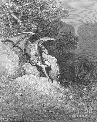 Wall Art - Photograph - Satan, By Dore #3 by Photo Researchers