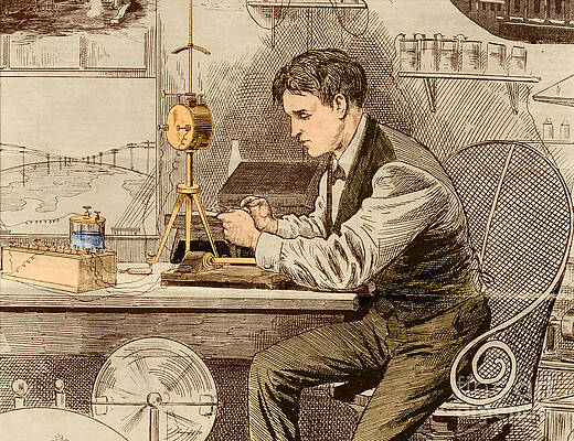 Wall Art - Photograph - Thomas Edison  by Science Source