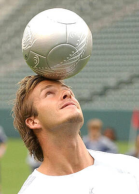 Wall Art - Photograph - David Beckham At The Press Conference #4 by Everett