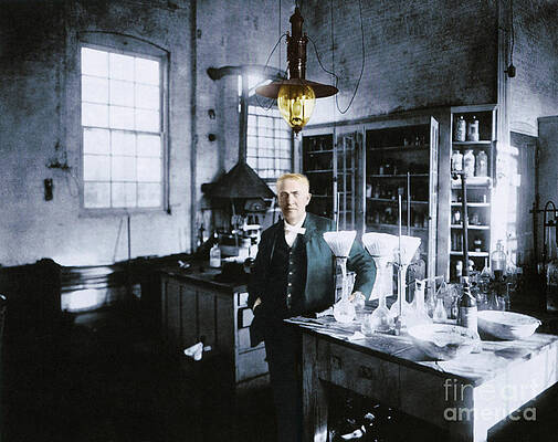 Wall Art - Photograph - Thomas Edison, American Inventor #5 by Science Source
