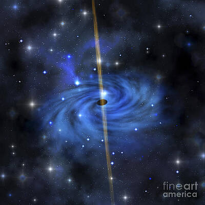 Wall Art - Digital Art - A Dense Star Cluster Forms This Galaxy by Corey Ford
