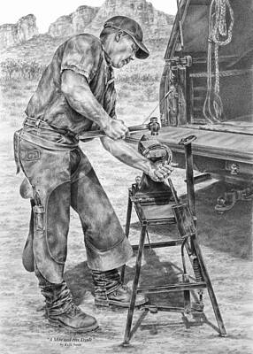 A Man and His Trade - Farrier Art Print by Kelli Swan A Man and His Trade - Farrier Art Print by Kelli Swan
