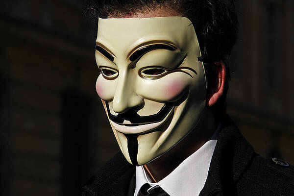 Anonymous Mask Art Board Print for Sale by Weeev